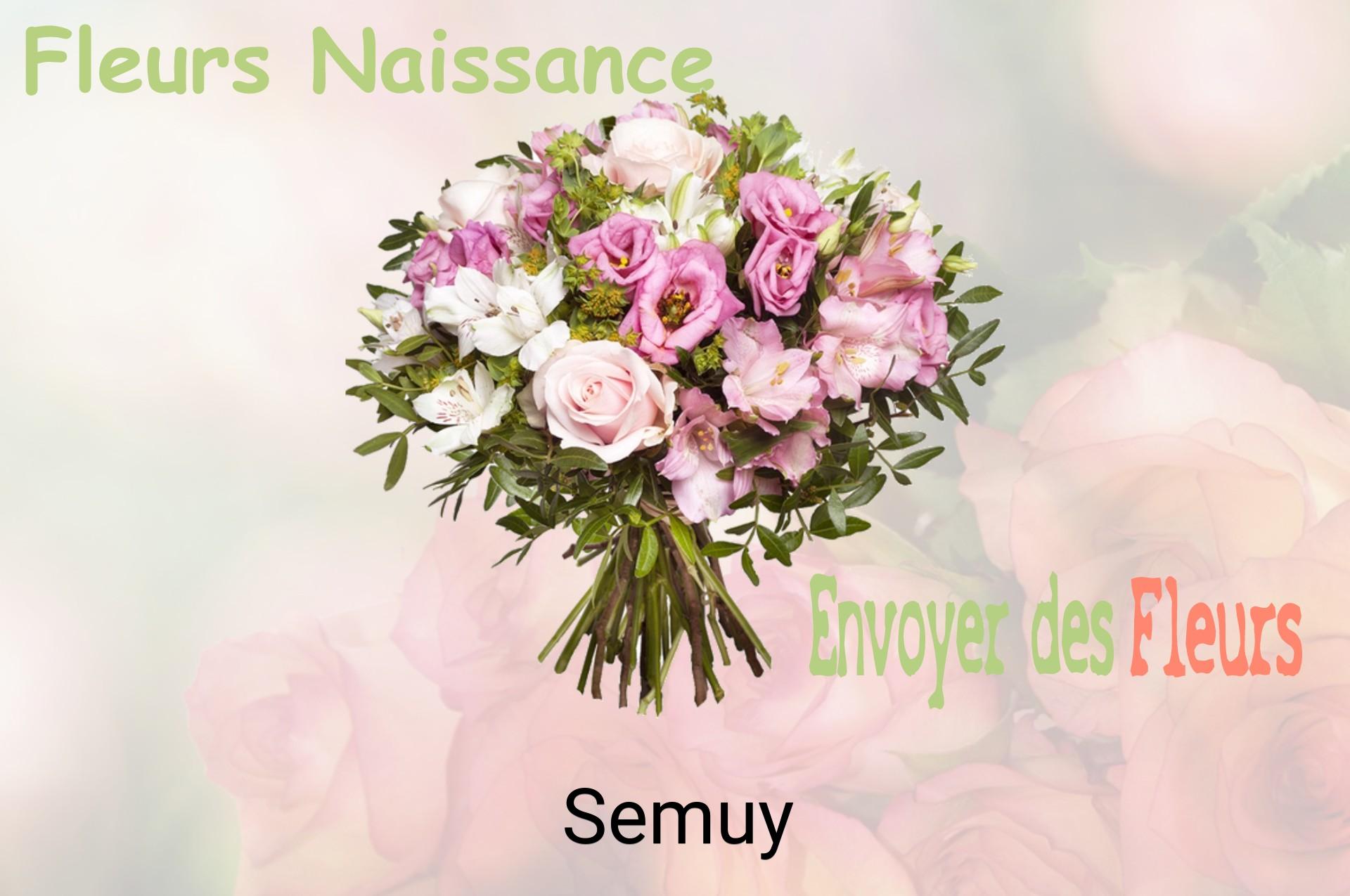 Bouquet de fleurs de naissance livré à Semuy